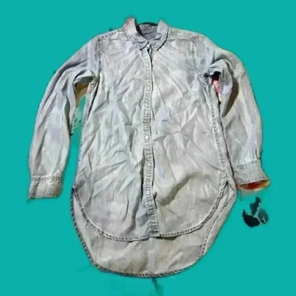 Vintage Gap 1969 Lyocell Chambray Button Down Shirt Women's‎ Size Small - Picture 3 of 8